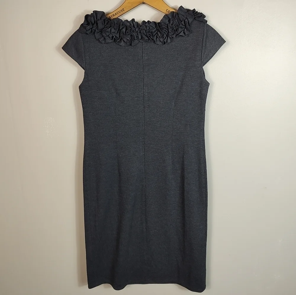 Cache Dark Gray Knit Sheath Dress 2